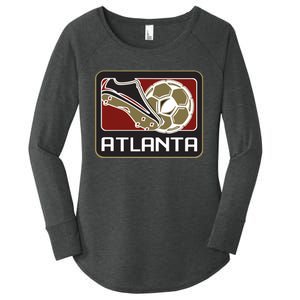 Cool Atlanta Soccer Ball Cleats Women's Perfect Tri Tunic Long Sleeve Shirt