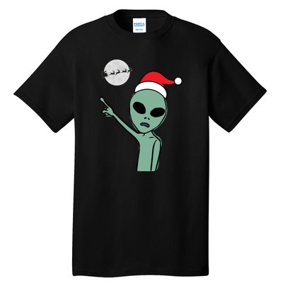 Cute Alien Santa Claus Tall T-Shirt