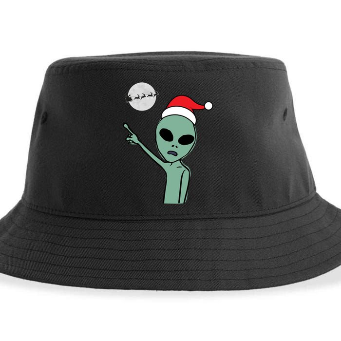 Cute Alien Santa Claus Sustainable Bucket Hat