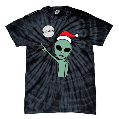 Cute Alien Santa Claus Tie-Dye T-Shirt