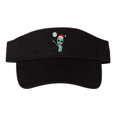 Cute Alien Santa Claus Valucap Bio-Washed Visor