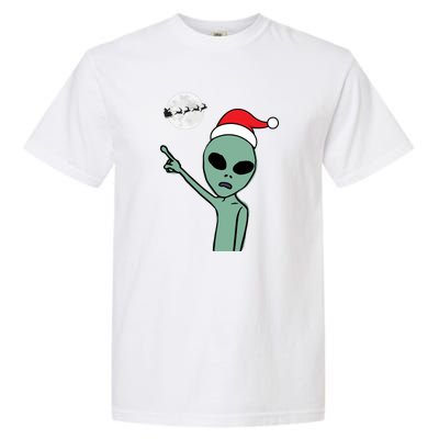 Cute Alien Santa Claus Garment-Dyed Heavyweight T-Shirt