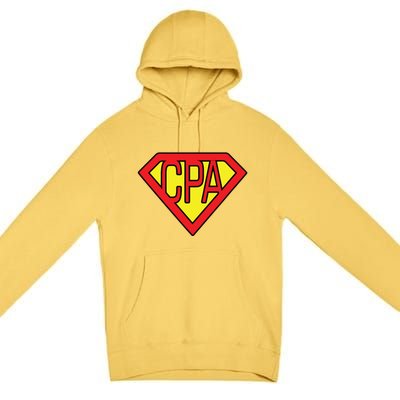 CPA Accountant Superhero T Premium Pullover Hoodie