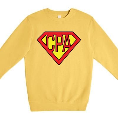 CPA Accountant Superhero T Premium Crewneck Sweatshirt