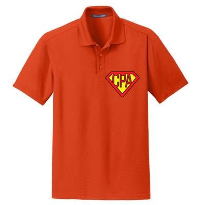 CPA Accountant Superhero T Dry Zone Grid Polo