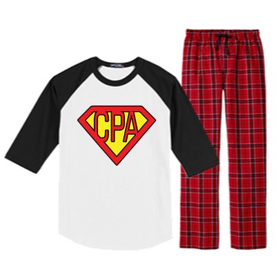 CPA Accountant Superhero T Raglan Sleeve Pajama Set