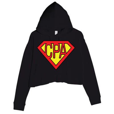 CPA Accountant Superhero T Crop Fleece Hoodie