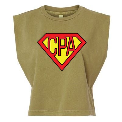 CPA Accountant Superhero T Garment-Dyed Women's Muscle Tee