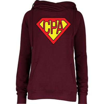 CPA Accountant Superhero T Womens Funnel Neck Pullover Hood