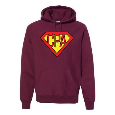 CPA Accountant Superhero T Premium Hoodie