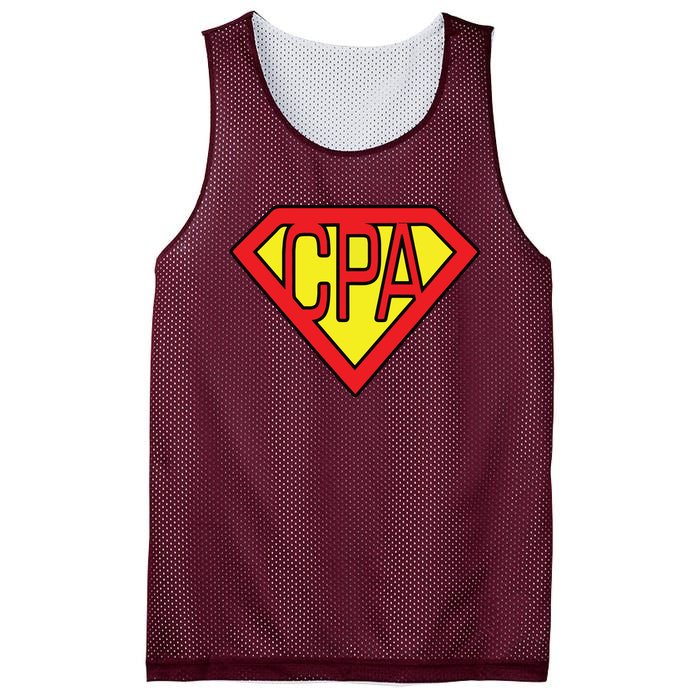 CPA Accountant Superhero T Mesh Reversible Basketball Jersey Tank