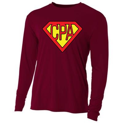 CPA Accountant Superhero T Cooling Performance Long Sleeve Crew