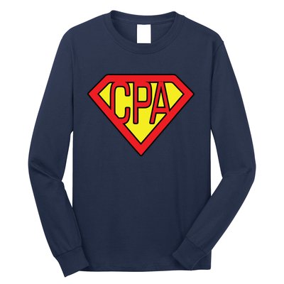 CPA Accountant Superhero T Long Sleeve Shirt