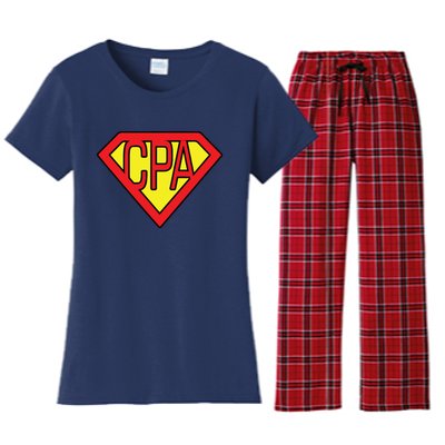 CPA Accountant Superhero T Women's Flannel Pajama Set