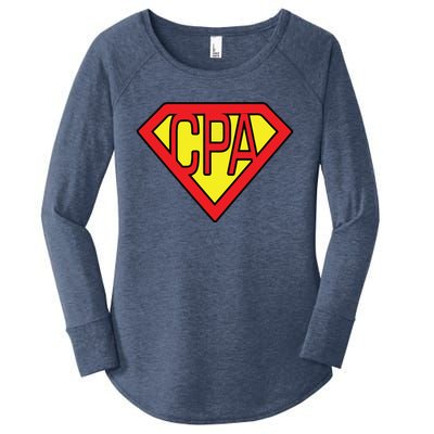 CPA Accountant Superhero T Women's Perfect Tri Tunic Long Sleeve Shirt