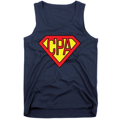 CPA Accountant Superhero T Tank Top