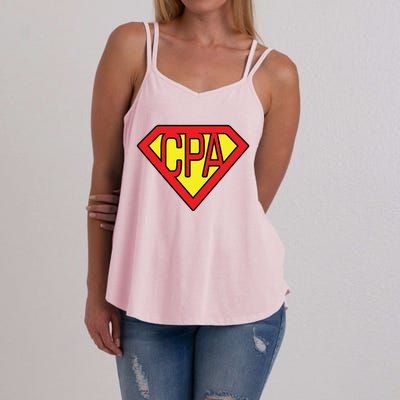 CPA Accountant Superhero T Women's Strappy Tank