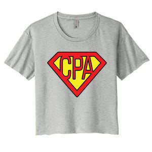 CPA Accountant Superhero T Women's Crop Top Tee