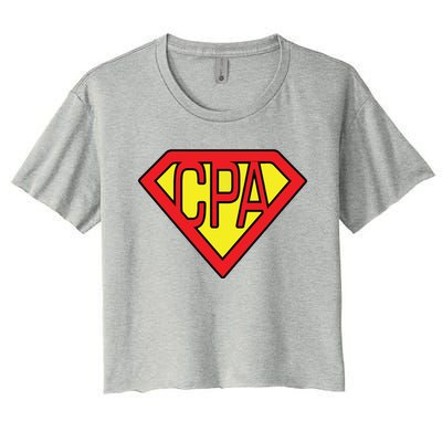 CPA Accountant Superhero T Women's Crop Top Tee