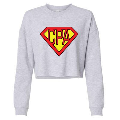 CPA Accountant Superhero T Cropped Pullover Crew