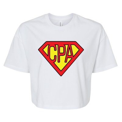 CPA Accountant Superhero T Bella+Canvas Jersey Crop Tee