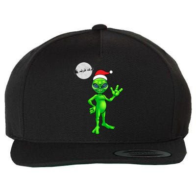 Cute Alien Santa Claus Wool Snapback Cap