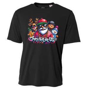 Christmas African Santa They Not Like Us Merry Christmas Day Cooling Performance Crew T-Shirt