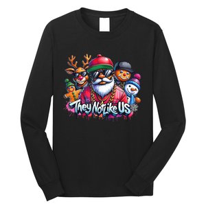 Christmas African Santa They Not Like Us Merry Christmas Day Long Sleeve Shirt