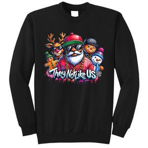 Christmas African Santa They Not Like Us Merry Christmas Day Sweatshirt