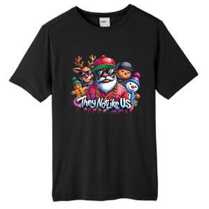 Christmas African Santa They Not Like Us Merry Christmas Day Tall Fusion ChromaSoft Performance T-Shirt