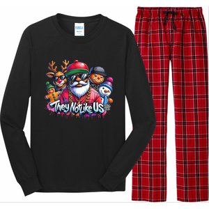 Christmas African Santa They Not Like Us Merry Christmas Day Long Sleeve Pajama Set