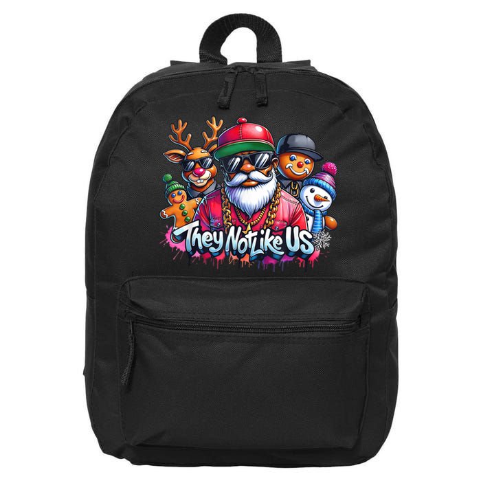 Christmas African Santa They Not Like Us Merry Christmas Day 16 in Basic Backpack