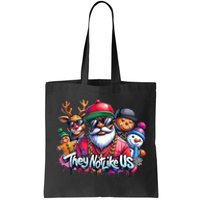 Christmas African Santa They Not Like Us Merry Christmas Day Tote Bag