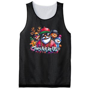 Christmas African Santa They Not Like Us Merry Christmas Day Mesh Reversible Basketball Jersey Tank