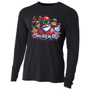 Christmas African Santa They Not Like Us Merry Christmas Day Cooling Performance Long Sleeve Crew