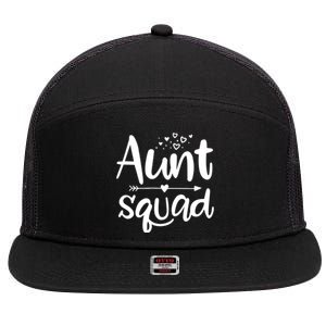 Cute Aunt Squad Great Gift Auntie Gift 7 Panel Mesh Trucker Snapback Hat