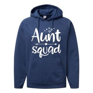 Cute Aunt Squad Great Gift Auntie Gift Performance Fleece Hoodie