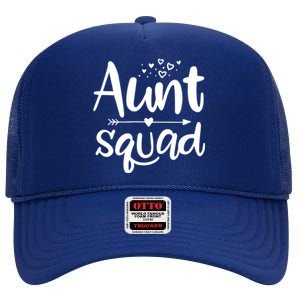 Cute Aunt Squad Great Gift Auntie Gift High Crown Mesh Back Trucker Hat