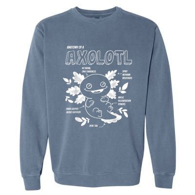 Cute Axolotl Shirt, Anatomy of a Axolotl Funny Girls Boys Garment-Dyed Sweatshirt