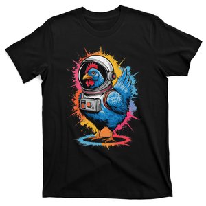 Chicken Astronaut Space Funny Chicken Graphic Chicken Lover T-Shirt