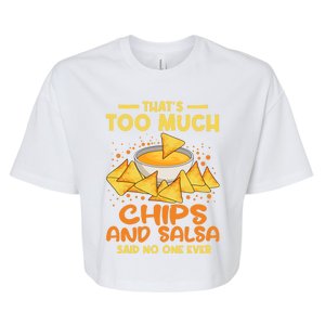 Chips And Salsa Mexican Food Cuisine Cinco De Mayo Gift Bella+Canvas Jersey Crop Tee