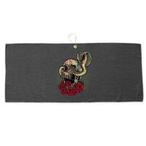 Cobra And Skull Large Microfiber Waffle Golf Towel