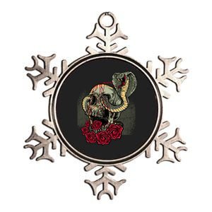 Cobra And Skull Metallic Star Ornament