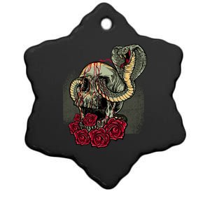 Cobra And Skull Ceramic Star Ornament