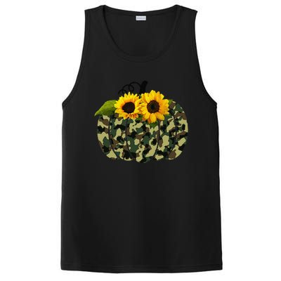 Camouflage And Sunflower Pumpkin Fall Autumn Thanksgiving PosiCharge Competitor Tank