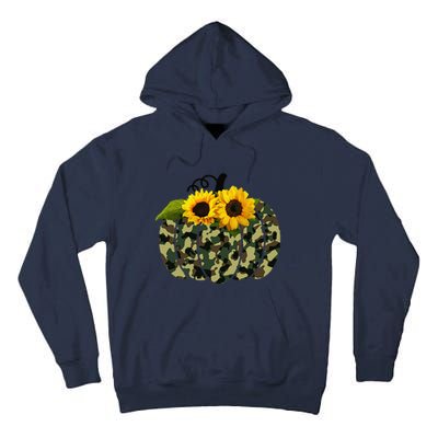 Camouflage And Sunflower Pumpkin Fall Autumn Thanksgiving Tall Hoodie