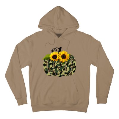 Camouflage And Sunflower Pumpkin Fall Autumn Thanksgiving Hoodie