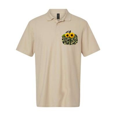 Camouflage And Sunflower Pumpkin Fall Autumn Thanksgiving Softstyle Adult Sport Polo