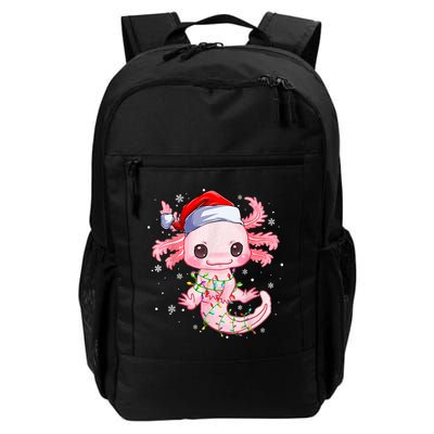 Christmas Axolotl Santa Hat Lights Japanese Cute Anime Xmas Backpack