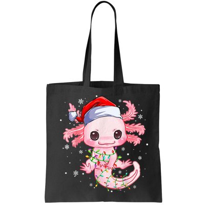 Christmas Axolotl Santa Hat Lights Japanese Cute Anime Xmas Bag